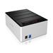 ICY BOX IB-141CL-U3 dokovací stanice pro 4x 2.5" / 3.5" HDD SATA, USB 3.0, Plug & Play, JBOD, stříbrno-černá