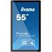 55" iiyama TF5539UHSC-B1AG: IPS, 4K, capacitive, 15P, 500cd/m2, VGA, HDMI, DP, 24/7, IP54, černý