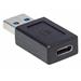 SuperSpeed+ USB C Adapter, USB 3.1, Gen 2, Type-A Male to Type-C Female, 10 Gbps, Black