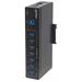 7-Port Industrial USB 3.0 Hub, Seven USB 3.0 Type-A Ports, 20 kV ESD Protection, A/C, Bus and Termin