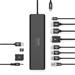 PORT CONNECT Dokovací stanice 11v1, 1x4K, RJ45,HDMI,Display Port,VGA,USB-C 100W, 4xUSB-A,micro/SD