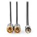 NEDIS PROFIGOLD stereo audio kabel/ 3,5 mm jack zástrčka - 2x RCA zástrčka/ bavlna/ šedý/ BOX/ 1m