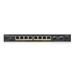 Zyxel GS1100-10HPv2, unmanage PoE 8x Gigabit, 2x Fiber Uplink, 120 Watt PoE