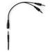 NEDIS headset CHST210BK/ drátová sluchátka + mikrofon/ 1x 3.5 mm jack/ 2x 3.5 mm jack/ kabel 1,8 m/ černý