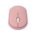 Logitech Pebble Mouse 2 M350s - Myš - optický - 3 tlačítka - bezdrátový - Bluetooth 5.2 LE - tonal rose