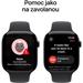 Apple Watch Series 10 46mm Klavírně černý hliník s černým sportovním řemínkem S/M