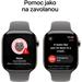 Apple Watch Series 10 Cellular 42mm Přírodní titan se skálově šedým sportovním řemínkem M/L