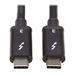 Tripplite Kabel Thunderbolt 3, 20Gb/s, 5A 100W Power Delivery, 4K 60Hz, (Samec/Samec), černá, 0.5m