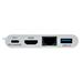 Tripplite Mini dokovací stanice USB-C / HDMI, USB 3.0, GbE, 60W nabíjení, HDCP, bílá