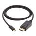 Tripplite Video kabel USB-C / DisplayPort s aretací, 4K 60Hz, HDR (Samec/Samec), 0.9m