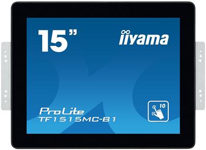 15" iiyama TF1515MC-B1 - TN,1024x768,8ms,300cd/m2, 800:1,4:3,VGA,HDMI,DP,USB