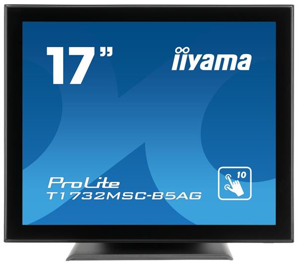 17" iiyama T1732MSC-B5AG - TN,SXGA,5ms,250cd/m2, 1000:1,5:4,VGA,HDMI,DP,USB,repro.