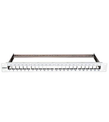 19" patchpanel pro max. 24 keystone,neosazený,1U,RAL 7035