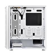 1stCOOL skříň Wind Storm White MiddleTower, AU, USB3.0, bez zdroje, RGB fan, průhledná bočnice, bílá