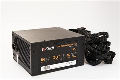1stCOOL zdroj ATX 750W GOLDEN WORKER 750, APFC, 90+, ploché kabely