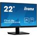 22" iiyama XU2292HS-B1: IPS, FullHD@75Hz, 250cd/m2, 4ms, VGA, HDMI, DP, černý