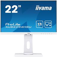 22" iiyama XUB2294HSU-W1: VA, FullHD@75, 250cd/m2, 4ms, VGA, HDMI, DP, USB, height, pivot, bílý