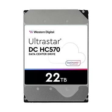 22TB WDC Ultrastar HC570 - 7200rpm, SAS3, 512e/4kn, 512MB, OptiNAND (SE) 3,5"