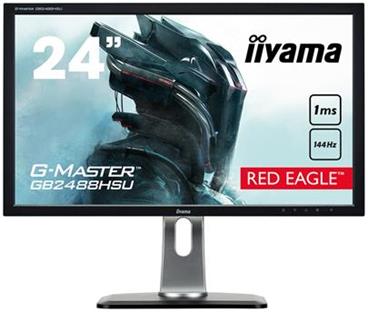 24"LCD iiyama G-Master GB2488HSU-B3 -1ms,144 Hz,350cd,FreeSync,DP,2xHDMI,DVI,USB,repro,pivot