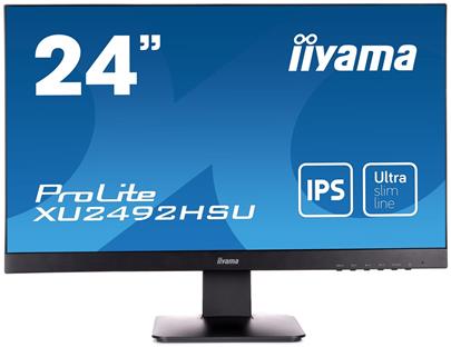 24" LCD iiyama XU2492HSU-B1 - IPS, 5ms, 250cd/m2, 1000:1 (5M:1 ACR), DP, USB hub, HDMI, repro