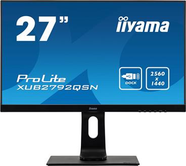 27" iiyama XUB2792QSN-B1: IPS, WQHD@75Hz, 4ms, HDMI, DP, USB-C, USB, FreeSync, height, pivot, černý