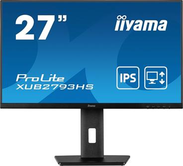 27" iiyama XUB2793HS-B6:IPS,FHD,100Hz,HDMI,DP,HAS