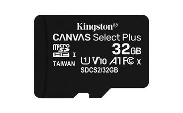 32GB MICROSDHC CANVAS SELECT 2P/2PC 100R A1 C10 CARD+SD ADAPTER