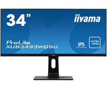 34"iiyama XUB3493WQSU-B: IPS, UWQHD, 400cd/m2, 4ms, HDMI 2.0, DP 1.2, USB, height, černý
