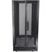 42U/800x1000 stojanový, černý, perforované dvoukřídlé dveře a záda