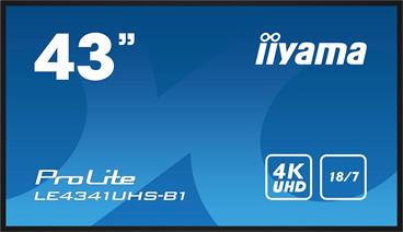 43" iiyama LE4341UHS-B1 - AMVA3,4K,DVI,HDMI,RS232
