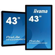 43" iiyama TF4339MSC-B1AG: AMVA, FullHD, capacitive, 12P, 400cd/m2, VGA, HDMI, DP, 24/7, IP54, černý