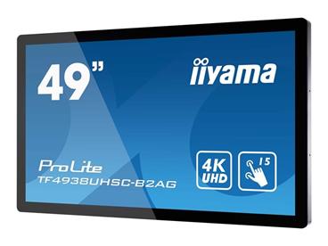 49" iiyama TF4938UHSC-B2AG: IPS, 4K, capacitive, 15P, 500cd/m2,VGA, HDMI, DP, DVI, 24/, černý