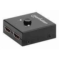 4K Bi-Directional 2-Port HDMI Splitter/Switch, 4K@30Hz, Manual Selection, Passive (No Power Required