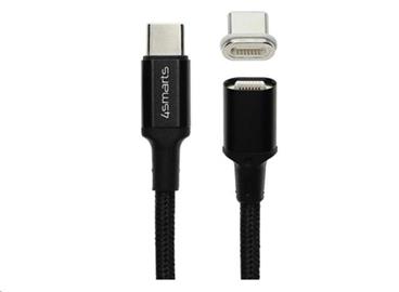 4smarts magnetický kabel GRAVITYCord Ultimate 100W USB-C -> USB-C, délka 1.8 m, černá