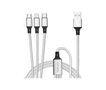 4smarts nabíjecí kabel ForkCord 3v1, délka 1m, bílá