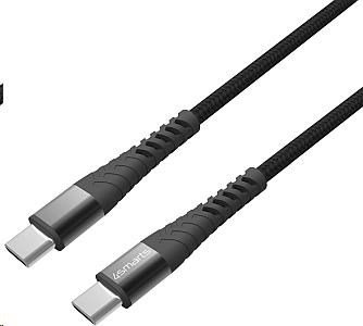 4smarts odolný kabel PremiumCord 60W USB-C/USB-C, délka 25 cm, černá