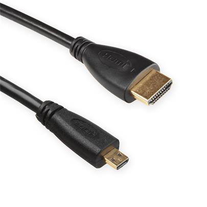 4W Kabel HDMI - micro HDMI v1.4 1.8m Black