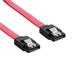 4World HDD kabel | SATA 3 | SATA-SATA | 20cm | petlice | červený