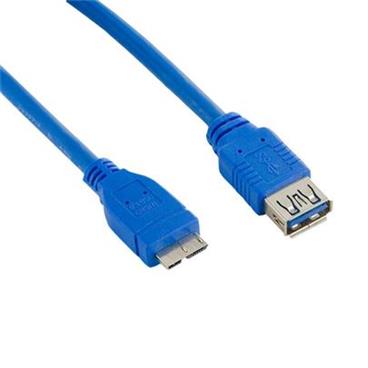 4World Kabel USB 3.0 AF- Micro BM 5.0m| modrý