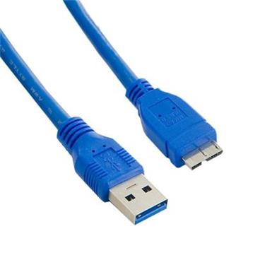 4World Kabel USB 3.0 AM- Micro BM 0.5m| modrý
