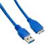 4World Kabel USB 3.0 AM- Micro BM 2.0m| modrý