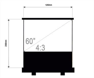 4World Projekční plátno podlahové 120x90 60" 4:3