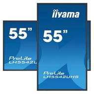 55" iiyama LH5542UHS-B3: IPS, 4K UHD, 500cd/m2, 18/7, LAN, Android 8.0, černý