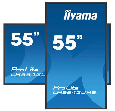 55" iiyama LH5542UHS-B3: IPS, 4K UHD, 500cd/m2, 18/7, LAN, Android 8.0, černý