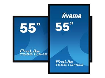 55"iiyama T5561UHSC-B: IPS, 4K, 420cd/m2, VGA, DVI, HDMI, DP, 24/7, černý,