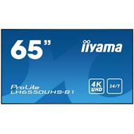 65" iiyama LH6550UHS-B1 - AMVA3,4K UHD,8ms,450cd/m2, 4000:1,16:9,komponent.,HDMI,DP,USB,RS232,repro.