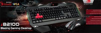 A4tech Bloody B2100 herní set klávesnice s myši, podsvícení USB,CZ