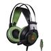 A4tech Bloody J437 herní sluchátka s mikrofonem, 7.1.,7 barev podsvícení, USB, zelená barva