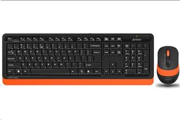 A4tech FG1010 FSTYLER set bezdr. klávesnice + myši, voděodolné provedení, oranžová barva