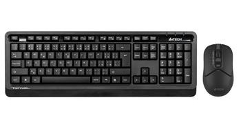 A4tech FG1012S, tichý bezdrátový kancelářský set klávesnice s myší, černá